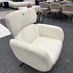 Fauteuil Petra, geweven, crème
